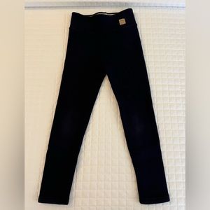 Alex & Nova Smiley Face High Waist Winter Warm Leggings Navy Size 6-8 Like New